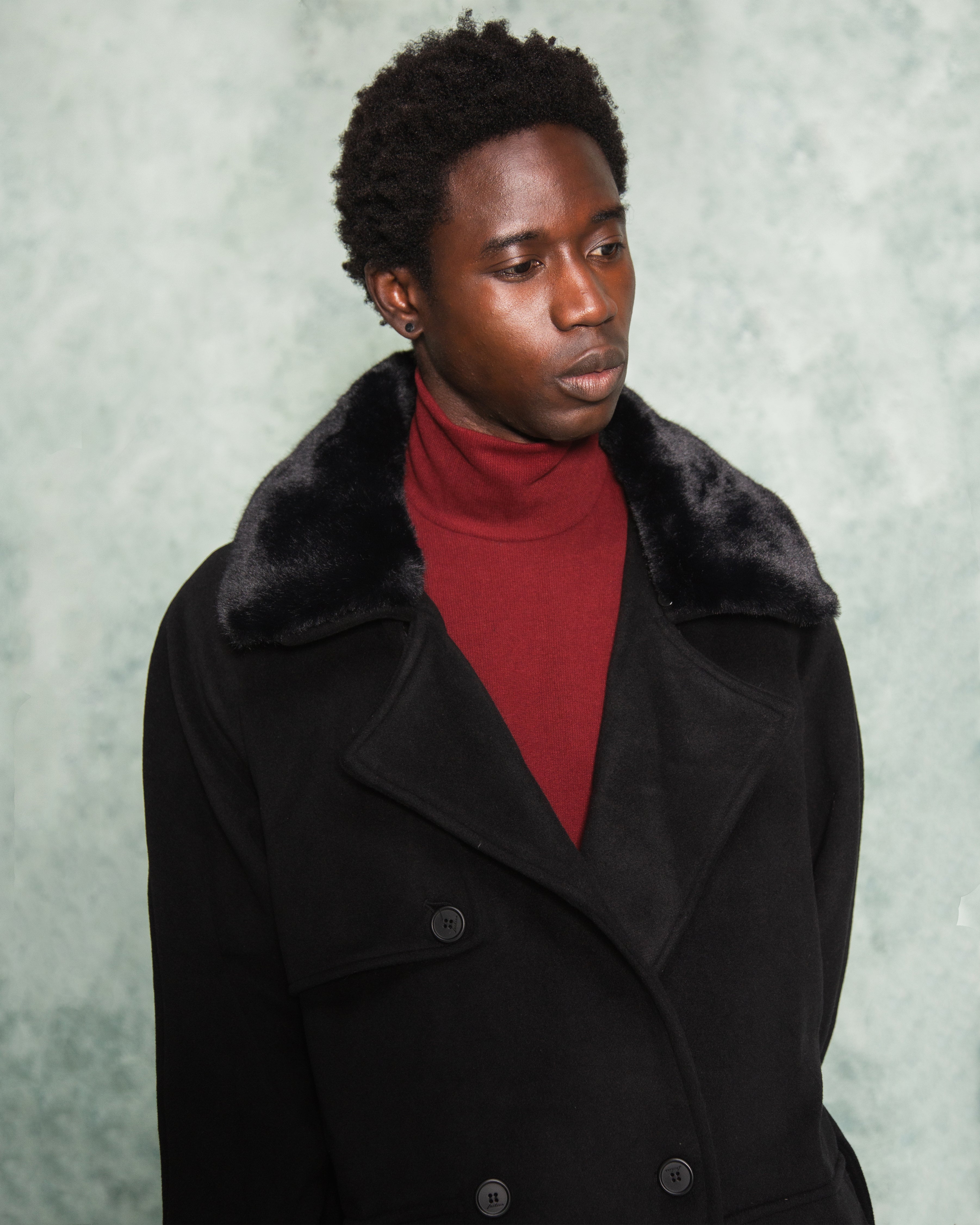 ASH CLASSIC BLACK COAT HEATHE