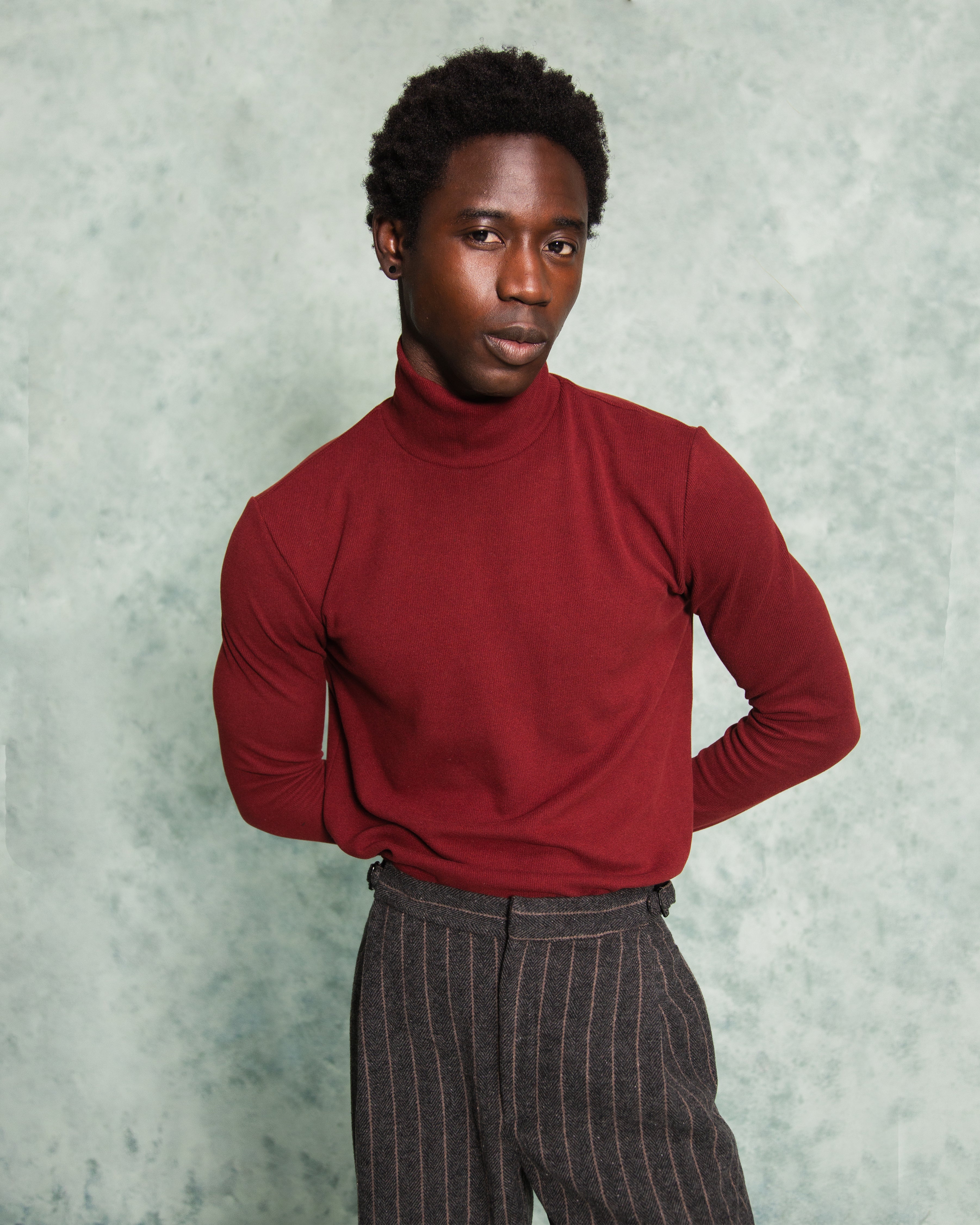 STORM TURTLE NECK JUMPER MAROON HEATHE